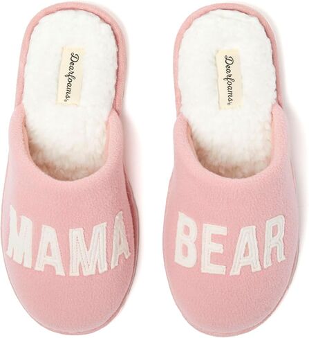 Dearfoams Women's Christmas Gifts for Mom Cute Matching Family Pajama Mama Bear Slipper in Saudi Arabia