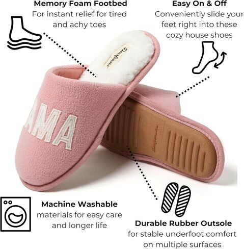 Dearfoams Women's Christmas Gifts for Mom Cute Matching Family Pajama Mama Bear Slipper in Saudi Arabia