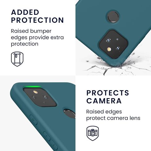 kwmobile Case Compatible with Google Pixel 4a 5G Case - Slim Protective TPU Silicone Phone Cover - Teal Matte in Kuwait