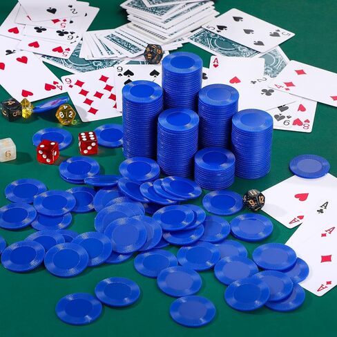 Leitee 1000 Pcs Plastic Poker Chips 38 mm Interlocking Game Chips Lightweight Poker Chip Set Tokens Bingo Chips Blank Casino Counting Chips Bulk for Adults Counting Reward Card (Red) in Saudi Arabia