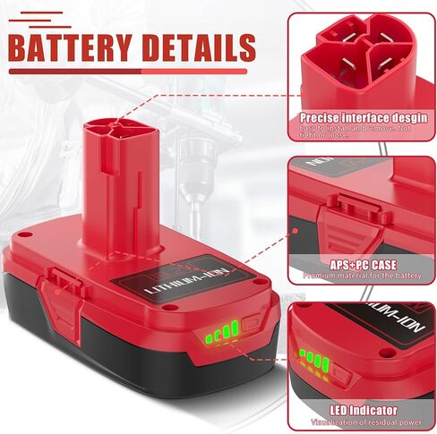 2Pack 3.5Ah Replacement for Craftsman 19.2 Volt Battery C3 19.2V Lithium Ion Battery DieHard XCP 11375 130279005 1323903 130211004 in Kuwait