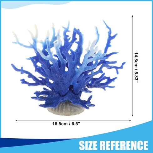 ديكور الشعاب المرجانية الملونة CAPASTEC، ديكور مرجاني صناعي صغير لديكورات حوض السمك، 6.5 × 5.83 بوصة (أبيض وردي) in Saudi Arabia