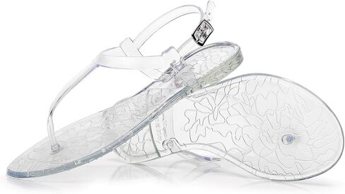 Womens Sandals Jelly Shoes Thong Flip Flops Flat for Ladies Black Slides Size 11 T-Strap Jellies Slippers with Adjustable Strap Buckle Summer Beach Dressy in Kuwait