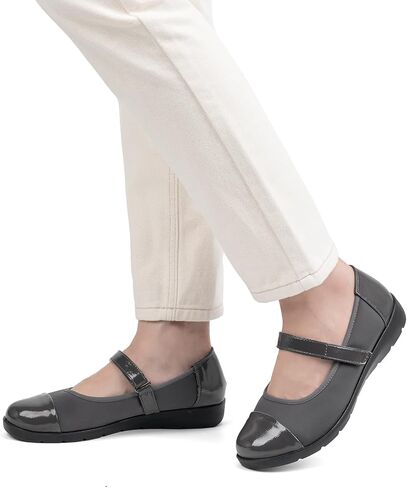 Women’s Orthopedic Mary Jane Flats Round Toe Comfortable Bunions Walking Shoes Dressy Orthotic Work Shoes with Arch Support in Saudi Arabia