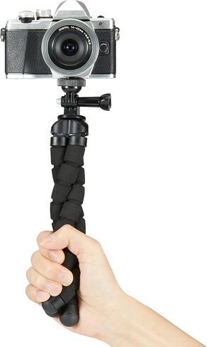 Amazon Basics 64-inch Extendable Tripod for iPhones and Smartphones, Selfie Stick Mode and Phone Tripod Mode, Black in Saudi Arabia