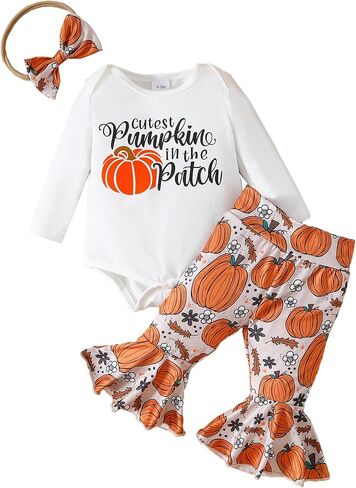 Mioglrie Newborn Baby Girl Clothes Cute Outfits Infant Fall Winter Clothes Long Sleeve Top Floral Pants Set for Girls in Saudi Arabia