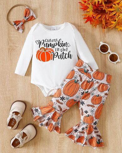 Mioglrie Newborn Baby Girl Clothes Cute Outfits Infant Fall Winter Clothes Long Sleeve Top Floral Pants Set for Girls in Saudi Arabia