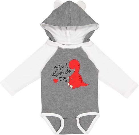inktastic My First Valentine's Day Long Sleeve Creeper in Kuwait