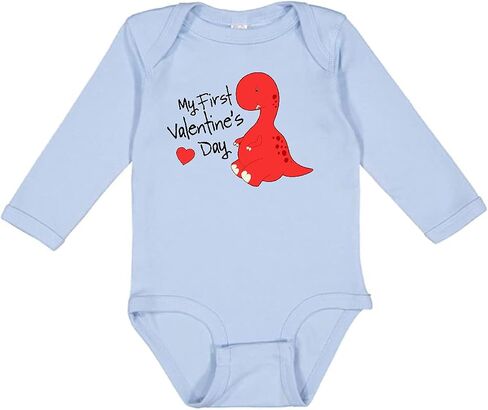 inktastic My First Valentine's Day Long Sleeve Creeper in Kuwait