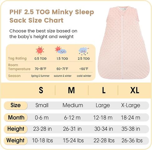 كيس نوم للأطفال من PHF 2.5 TOG مع نقطة مينكي قطيفة، بطانية يمكن ارتداؤها للأطفال من عمر 6 إلى 12 شهرًا مع سحاب ثنائي الاتجاه، كيس نوم شتوي للأطفال الأولاد، أكياس نوم قطنية مريحة ودافئة، مقاس متوسط، أخضر in Kuwait