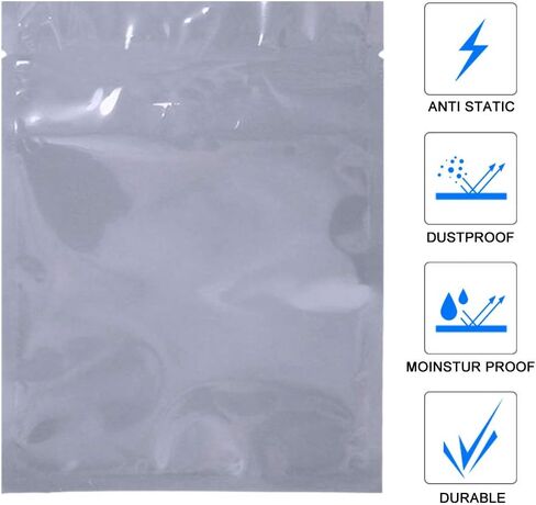 10Pcs Huge Open Top Antistatic Bags19.69x27.56in Big Extra Large Anti-Static Shielding ESD Bag with Sticks for Motherboard GPU Graphics Card Electronics in Saudi Arabia