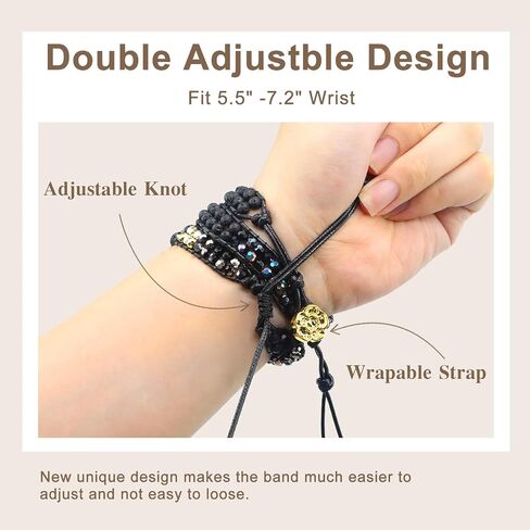 JR.DM Boho Beaded Handmade Braided Watch Band Women Compatible with Samsung-Galaxy Watch 4/5/6 Band 40 44mm Galaxy Watch 6/4 Classic 42 46mm Adjustable Bracelets Strap 20mm for Galaxy Watch Active 2 in Kuwait