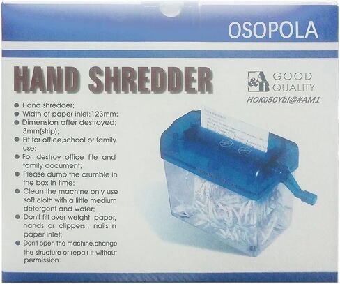 Mini Manual Shredder - Office Portable Hand Paper Cutter for Paper, Notes, Bills, Portrait, Photos Fits A6 Size or Folded to A6 Size Capacity 1.5L Straight Cut in Saudi Arabia