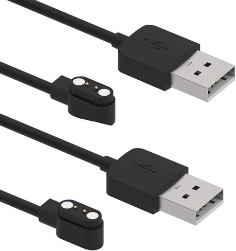 2 Pcs Black Compatible with Da Fit Smart Watch Charger, Replacement USB Charger Cable 3.3 Ft Charging Cord for Smart Watch with Da Fit App Smartwatch Cables and Chargers Smartwatch Accessories in Saudi Arabia