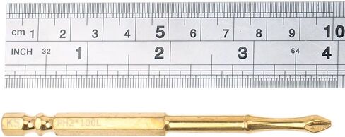 AUTOTOOLHOME 3 بوصة التيتانيوم المغلفة المغناطيسي PH2 مكافحة زلة مفك بت مجموعة فيليبس بت #2 شنيور يعمل بالبطارية بت TS2 in Kuwait