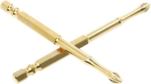 AUTOTOOLHOME 3 بوصة التيتانيوم المغلفة المغناطيسي PH2 مكافحة زلة مفك بت مجموعة فيليبس بت #2 شنيور يعمل بالبطارية بت TS2 in Kuwait