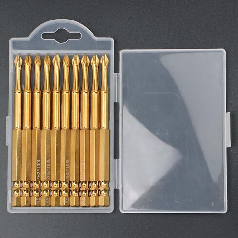 AUTOTOOLHOME 3 بوصة التيتانيوم المغلفة المغناطيسي PH2 مكافحة زلة مفك بت مجموعة فيليبس بت #2 شنيور يعمل بالبطارية بت TS2 in Kuwait