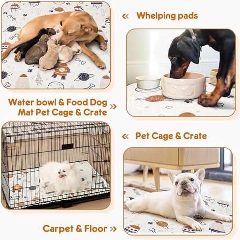 وسادات تبول الكلاب الكبيرة من سيوا ماري، عبوة واحدة مقاس 72 × 72 فائقة الامتصاص، وسادات تبول للكلاب غير قابلة للانزلاق وقابلة للغسل، وسادات للجراء سريعة الجفاف وقابلة لإعادة الاستخدام، بساط مقاوم للماء للكلاب - مستلزمات الحيوانات الأليفة، وتربية الجراء وت in Kuwait