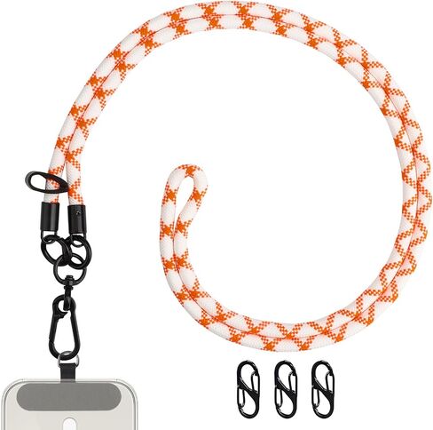 ZUSLAB Universal Phone Lanyard with Fixed Crossbody Neck Strap and Patch, Includes Outdoor Hook for Earphones in Saudi Arabia