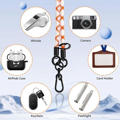ZUSLAB Universal Phone Lanyard with Fixed Crossbody Neck Strap and Patch, Includes Outdoor Hook for Earphones in Saudi Arabia