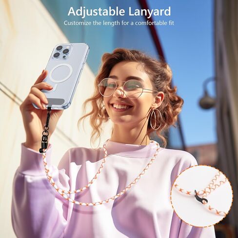 ZUSLAB Universal Phone Lanyard with Fixed Crossbody Neck Strap and Patch, Includes Outdoor Hook for Earphones in Saudi Arabia