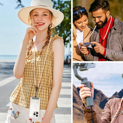 ZUSLAB Universal Phone Lanyard with Fixed Crossbody Neck Strap and Patch, Includes Outdoor Hook for Earphones in Saudi Arabia