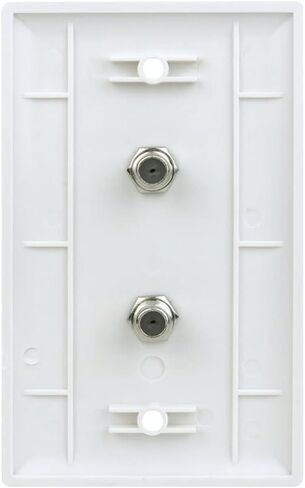 Wall Plate with 2 F-81 Connectors, White in Saudi Arabia