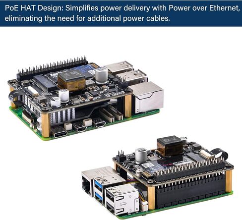 قبعة GeeekPi M.2 NVME M-Key PoE+ مع مبرد Pi 5 النشط الرسمي لـ Raspberry Pi 5، ودعم M.2 NVMe SSD 2230 2242 in Saudi Arabia