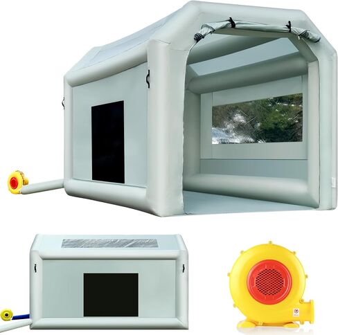 Sewinfla Portable Inflatable Paint Booth Tent 10.8x8.2x7.2Ft with One Blower 550W Inflatable Spray Paint Booth with Air Filter System, Blow Up Paint Booth in Saudi Arabia