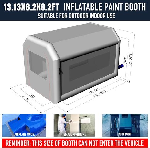 Sewinfla Portable Inflatable Paint Booth Tent 10.8x8.2x7.2Ft with One Blower 550W Inflatable Spray Paint Booth with Air Filter System, Blow Up Paint Booth in Saudi Arabia
