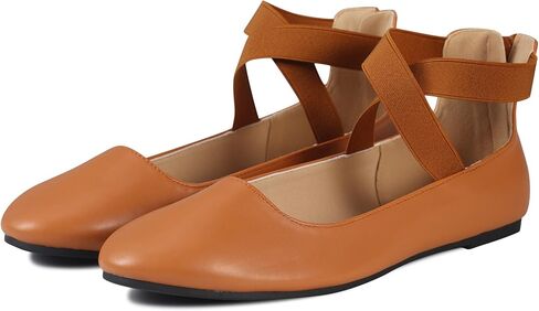 أحذية نسائية مسطحة مريحة على الموضة للنساء مع أشرطة الكاحل المرنة، صنادل راقصة الباليه الأنيقة ذات المقدمة المغلقة للنساء، أحذية باليه مسطحة كاجوال in Kuwait