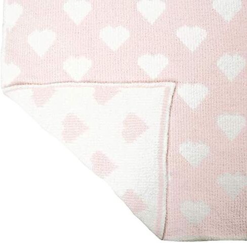 Tadpoles Ultra Soft Reversible Chenille Baby Blanket - Hearts Pink | 30" x 40" | Made of 100% Microfiber Polyester | Soft, Gentle & Hypoallergenic | Ideal as a Swaddle, Receiving Blanket & More in Saudi Arabia