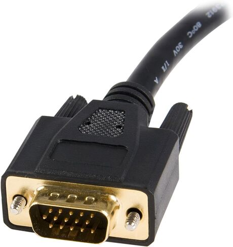 StarTech.com 3 ft. (0.9 m) VGA to RCA Cable - RCA Breakout - HD15 (M)/Component (M) - VGA to Component (HD15CPNTMM3) black in Saudi Arabia