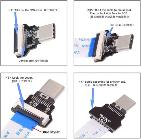 تشينيانغ USB C المضيف إلى المصغّر USB 2.0 5Pin الهدف البيانات شقة سليم FPC OTG كابل 13 سنتيمتر ل FPV قرص الهاتف المحمول in Saudi Arabia