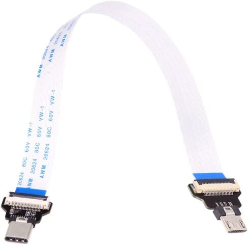تشينيانغ USB C المضيف إلى المصغّر USB 2.0 5Pin الهدف البيانات شقة سليم FPC OTG كابل 13 سنتيمتر ل FPV قرص الهاتف المحمول in Saudi Arabia