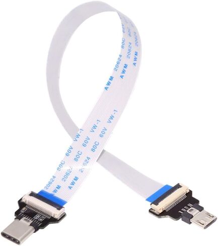 تشينيانغ USB C المضيف إلى المصغّر USB 2.0 5Pin الهدف البيانات شقة سليم FPC OTG كابل 13 سنتيمتر ل FPV قرص الهاتف المحمول in Saudi Arabia