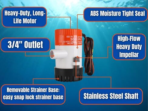 SEAFLO 12v 1500 GPH Bilge Pump in Saudi Arabia