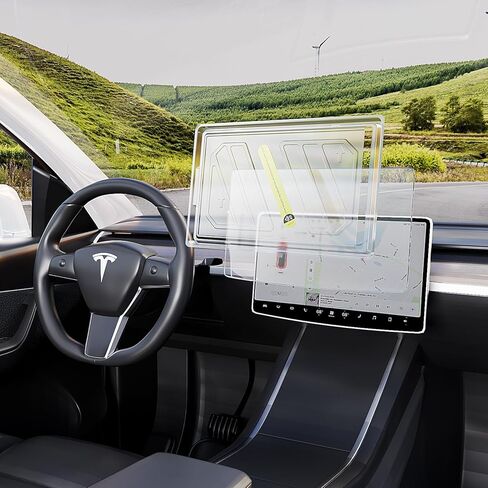 واقي شاشة Tesla Model 3 Highland 2024، واقي شاشة أمامي عالي الدقة مقاس 15 بوصة مع مجموعة محاذاة وزجاج مقسى خلفي مقاس 8 بوصات 9H مصمم لملحقات Tesla Model 3 Highland 2024 in Kuwait