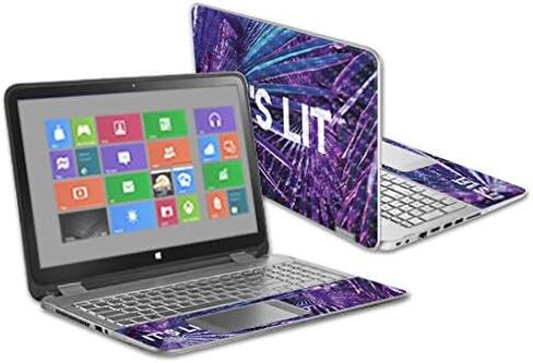 غلاف من ألياف الكربون MightySkins لجهاز HP Envy X360 مقاس 15.6 بوصة - أبجدية غريبة | لمسة نهائية واقية ومتينة من ألياف الكربون | سهلة التطبيق والإزالة وتغيير الأنماط | صنع في الولايات المتحدة الأمريكية in Saudi Arabia