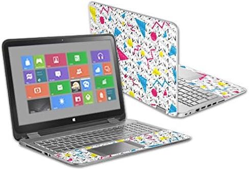 غلاف من ألياف الكربون MightySkins لجهاز HP Envy X360 مقاس 15.6 بوصة - أبجدية غريبة | لمسة نهائية واقية ومتينة من ألياف الكربون | سهلة التطبيق والإزالة وتغيير الأنماط | صنع في الولايات المتحدة الأمريكية in Saudi Arabia