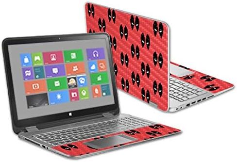 غلاف من ألياف الكربون MightySkins لجهاز HP Envy X360 مقاس 15.6 بوصة - أبجدية غريبة | لمسة نهائية واقية ومتينة من ألياف الكربون | سهلة التطبيق والإزالة وتغيير الأنماط | صنع في الولايات المتحدة الأمريكية in Saudi Arabia