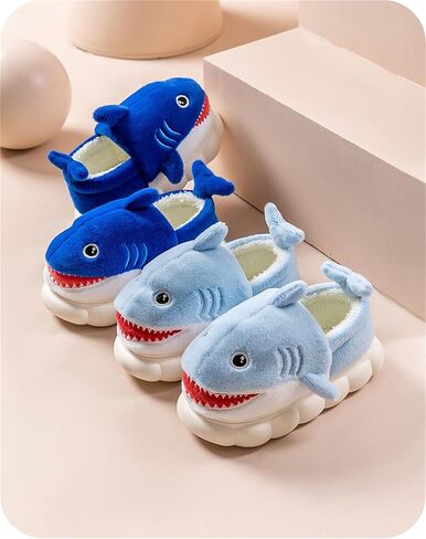 Animal slippers for Women Men Cute Shark Slippers Cozy adult home fuzzy cotton slippers in Saudi Arabia