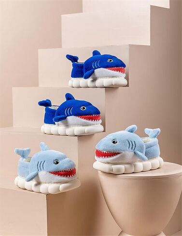 Animal slippers for Women Men Cute Shark Slippers Cozy adult home fuzzy cotton slippers in Saudi Arabia