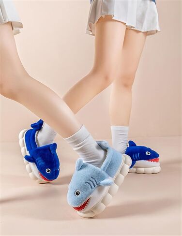Animal slippers for Women Men Cute Shark Slippers Cozy adult home fuzzy cotton slippers in Saudi Arabia