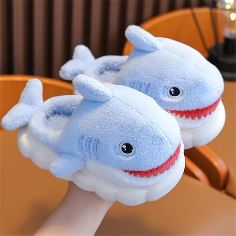 Animal slippers for Women Men Cute Shark Slippers Cozy adult home fuzzy cotton slippers in Saudi Arabia