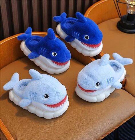 Animal slippers for Women Men Cute Shark Slippers Cozy adult home fuzzy cotton slippers in Saudi Arabia