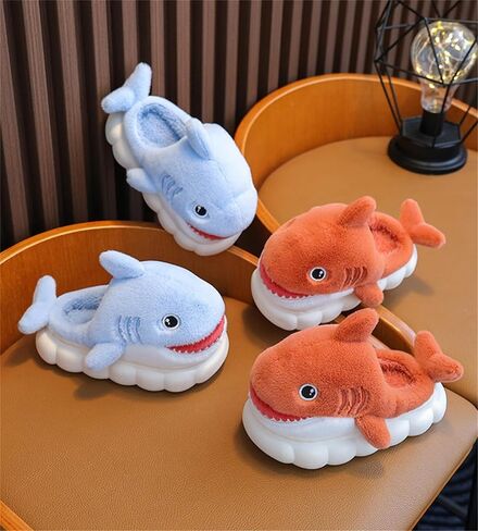 Animal slippers for Women Men Cute Shark Slippers Cozy adult home fuzzy cotton slippers in Saudi Arabia