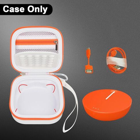 جراب Boobowl الصلب متوافق مع SIMO/Skyroam Solis Lite 4G LTE المحمولة واي فاي نقطة اتصال متنقلة، حقيبة تخزين جهاز توجيه السفر مع جيب شبكي للبطاريات القابلة لإعادة الشحن، شاحن (صندوق فقط) (أبيض) in Kuwait