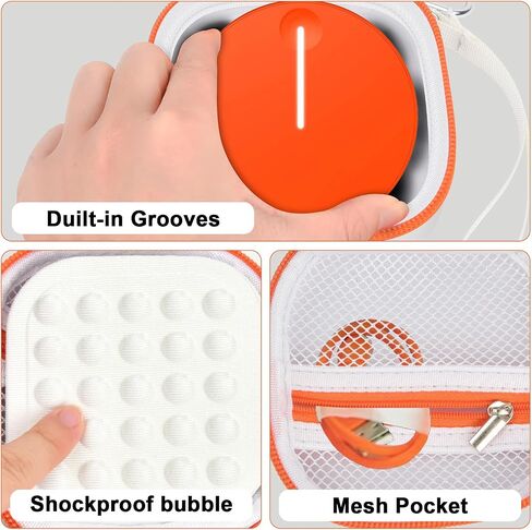 جراب Boobowl الصلب متوافق مع SIMO/Skyroam Solis Lite 4G LTE المحمولة واي فاي نقطة اتصال متنقلة، حقيبة تخزين جهاز توجيه السفر مع جيب شبكي للبطاريات القابلة لإعادة الشحن، شاحن (صندوق فقط) (أبيض) in Kuwait