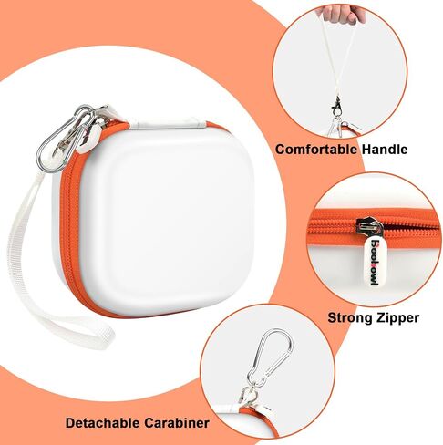 جراب Boobowl الصلب متوافق مع SIMO/Skyroam Solis Lite 4G LTE المحمولة واي فاي نقطة اتصال متنقلة، حقيبة تخزين جهاز توجيه السفر مع جيب شبكي للبطاريات القابلة لإعادة الشحن، شاحن (صندوق فقط) (أبيض) in Kuwait